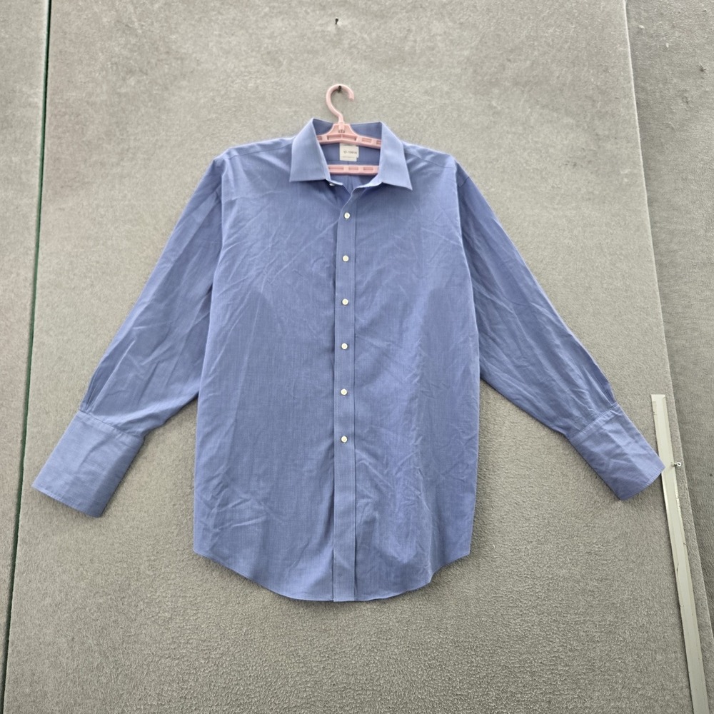 Brooks Brothers Men Button Up Shirt 18-34 Blue Dress Shirt Slim Long Sleeve OCBD
